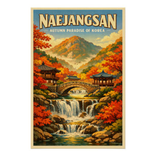 Naejangsan Mountain, South Korea, in a classic Poster
