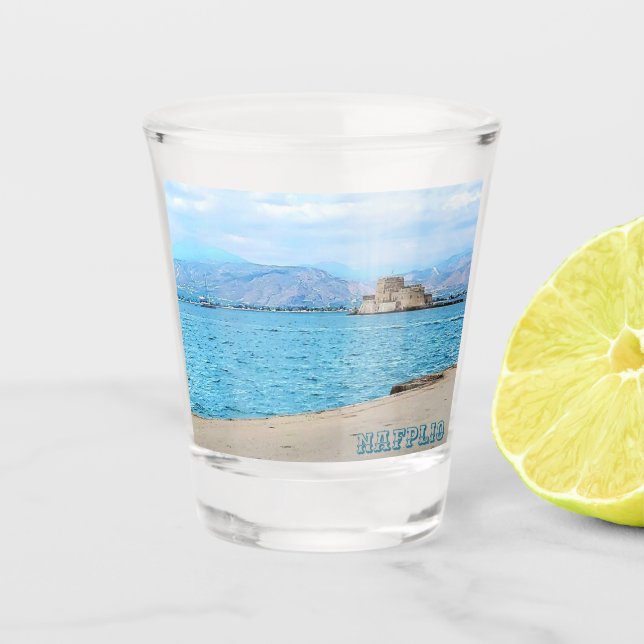 Nafplio Greece Souvenir Shot Glass (Front)