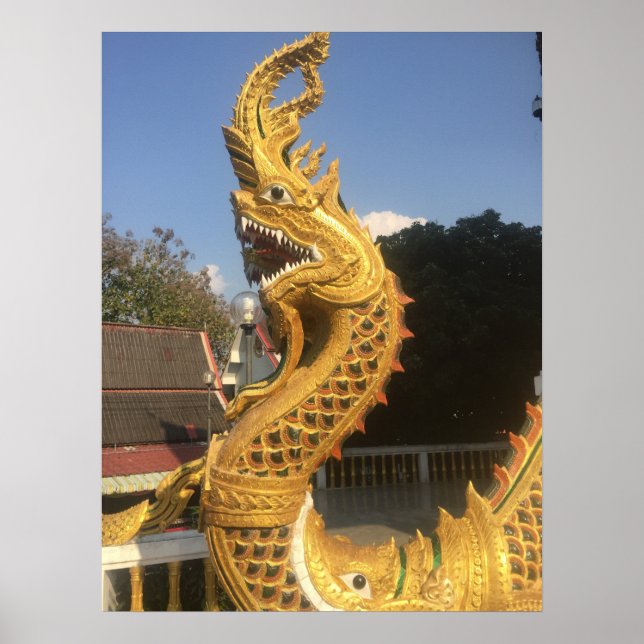 Naga at Doi Suket, Chiang Mai, Thailand Poster (Front)