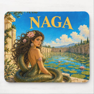 Naga, Gothic Fantasy Monster Mouse Pad