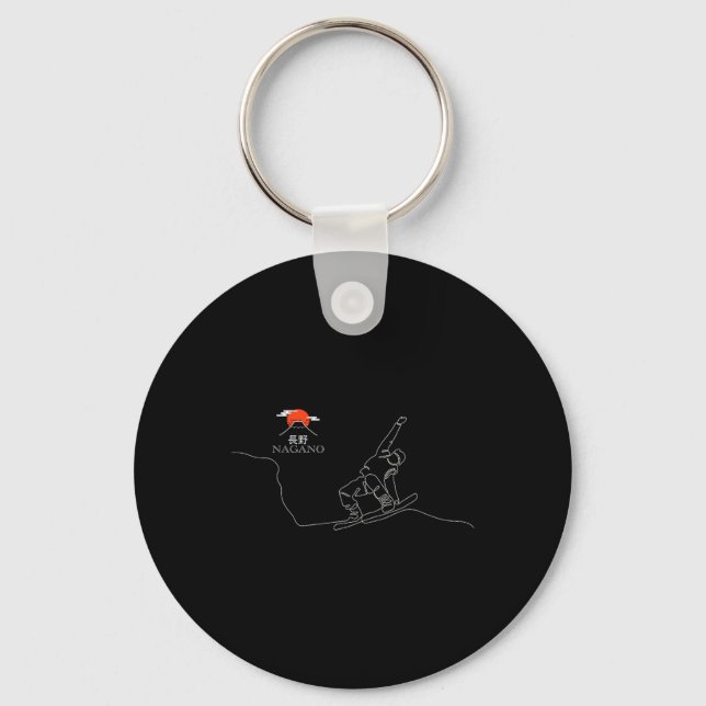 Nagano Snowboard  Key Ring (Front)