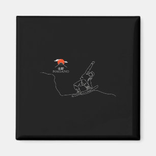 Nagano Snowboard Magnet