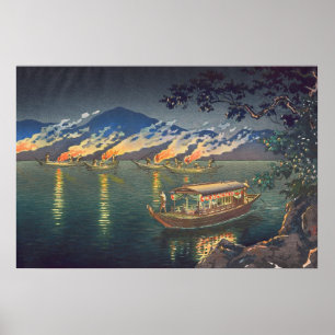 Nagaragawa Cormorant Fishing  Tsuchiya Koitsu Poster