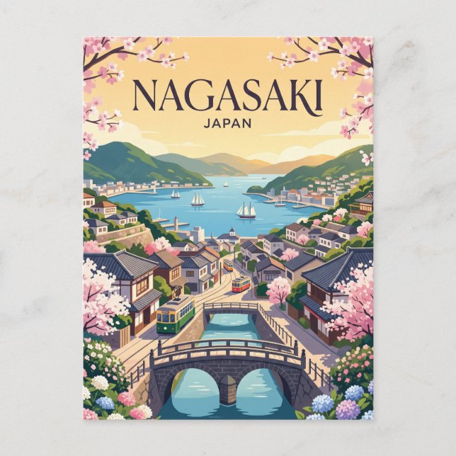 Nagasaki Japan Postcard (Front)