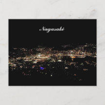 Nagasaki night view postcard