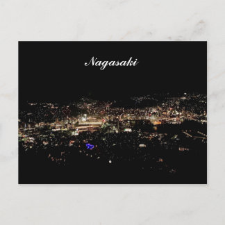 Nagasaki night view postcard