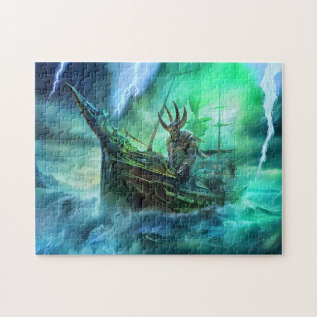 Naglfar Ship At Ragnarök Jigsaw Puzzle (Horizontal)