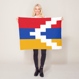 Nagorno Karabakh Flag Fleece Blanket