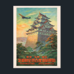 Nagoya Japan Vintage Travel Poster 1930 Postcard<br><div class="desc">Vintage travel poster from Nagoya in Japan. Published in 1930. Please note that our posters are high quality reproductions based on professional, very high resolution scans of the original. Our manual retouching process does not involve the use of filters that remove any original details or texture that you want see...</div>