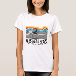 Nags Head Beach North Carolina Surfboarder Men Wom T-Shirt