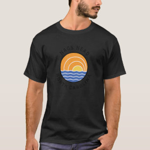 Nags Head Nc Colourful Retro Sunset Cool Ocean Wav T-Shirt
