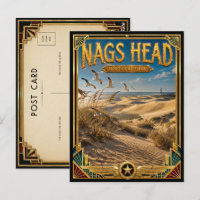 Nags Head North Carolina Vintage Art Deco Golden