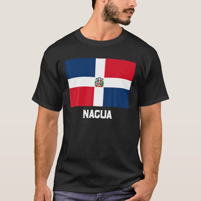 Nagua Dominican Republic Flag Emblem Escudo Crest T-Shirt (Front)