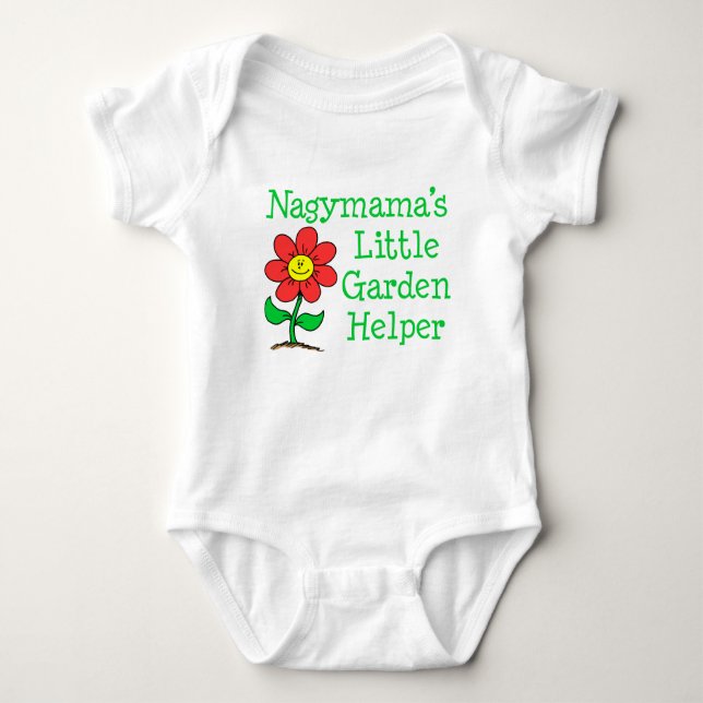 Nagymama Little Garden Helper Baby Bodysuit (Front)