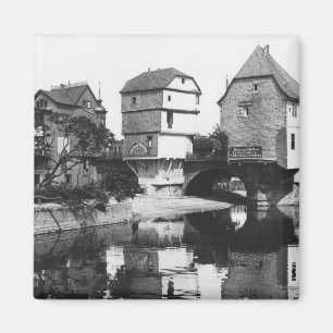 Nahe Bridge, Bad Kreuznach, c.1910 Magnet