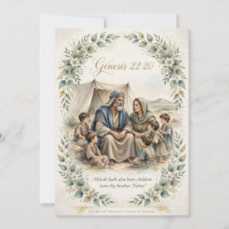 Nahor Art Trading Card 5x7 - Genesis 22:20