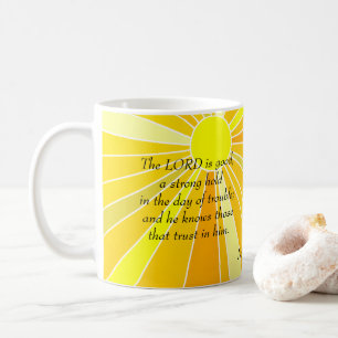 Nahum 1:7 coffee mug