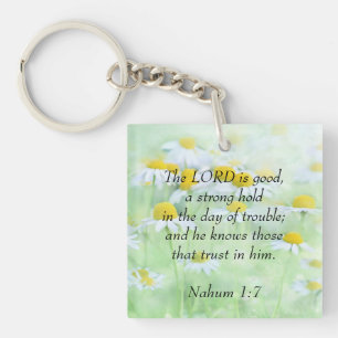 Nahum 1:7 key ring