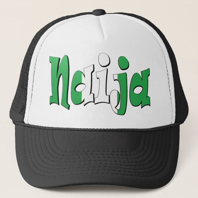 Naija (Nigerian Flag) Trucker Hat (Front)