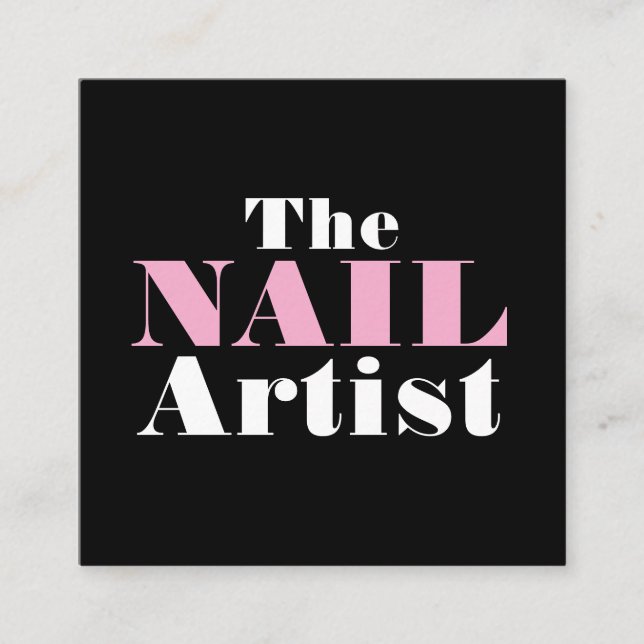 Nail Art Artist Business Card (Front)