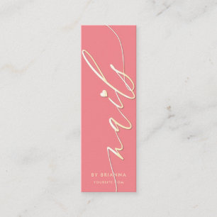 Nail Art Beauty Salon Manicure Specialist Mini Business Card