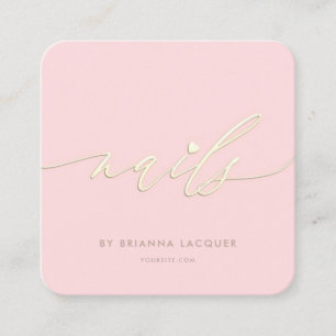 Nail Art Beauty Salon Manicure Specialist Square Business Card