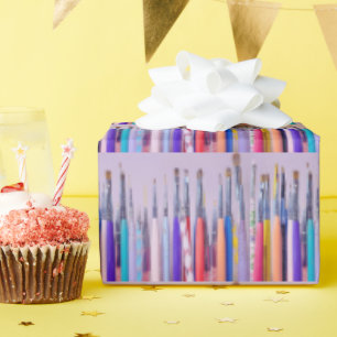 Nail Art Brush Collection Wrapping Paper