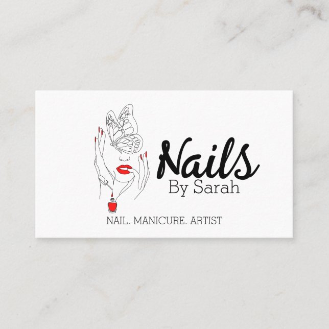 Nail art business card (Front)