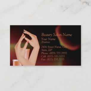 Nail Art Cosmetic Salon Business Card