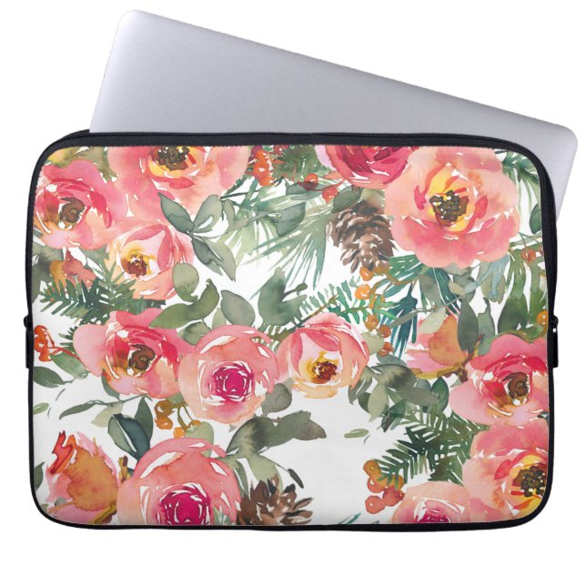 Nail Art Flower Laptop Sleeve (Front)