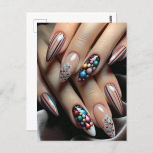 Nail art, Postcrossing Postcard