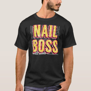 Nail Artist Boss Leopard Print Nailart Nail Techni T-Shirt