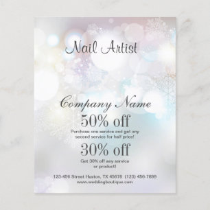 nail artist business personalised flyer