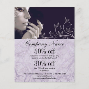 nail artist business personalised flyer