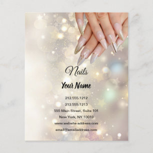 nail artist business personalised flyer