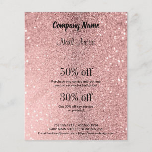 nail artist business personalised flyer