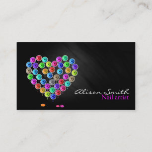 Nail Artist/Heart of Nail Polish Business Card