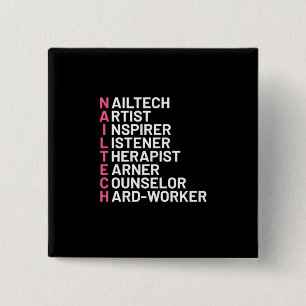 Nail Artist Inspirer 15 Cm Square Badge