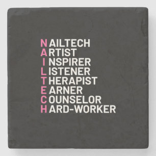 Nail Artist Inspirer Stone Coaster