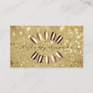 Nail Artist Manicure Glitter Sepi Appointment Card