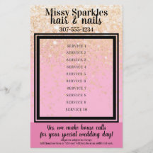 Nail artist manicure pedicure salon price list