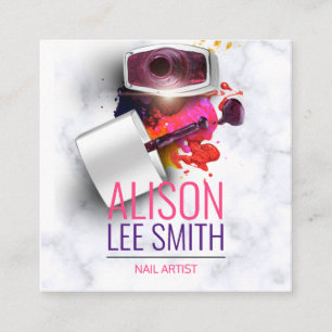 Nail Artist / Manicure Square Business Card