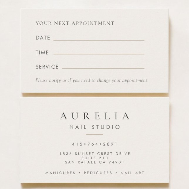 Nail Artist Salon Appointment Card (Creator Uploaded)