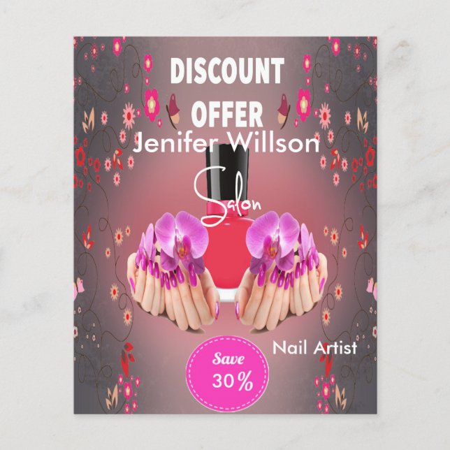 Nail Artist Salon Flyer (Front)