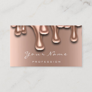 Nail Artist Studio Drips Rose Modern Business Card