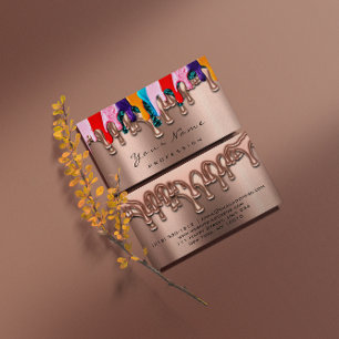 Nail Artist Studio Drips Rose Wax Epilation Business Card