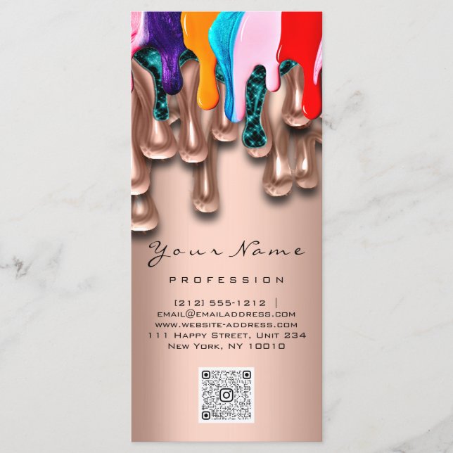 Nail Artist Studio Drips Rose Wax Epilation Prices Menu (Front)