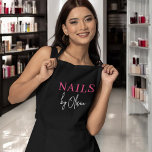 Nail Artist Technician Modern Typography  Apron<br><div class="desc">This apron for nail artists features modern typography and a sleek, stylish design perfect for professionals in the beauty industry. With its comfortable fit and practical pockets, this apron is both functional and fashionable, providing an ideal way to stay organised while showcasing your passion for nail artistry. Made with durable...</div>