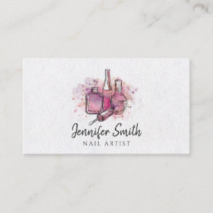 Nail Artist - Watercolor art Business Card