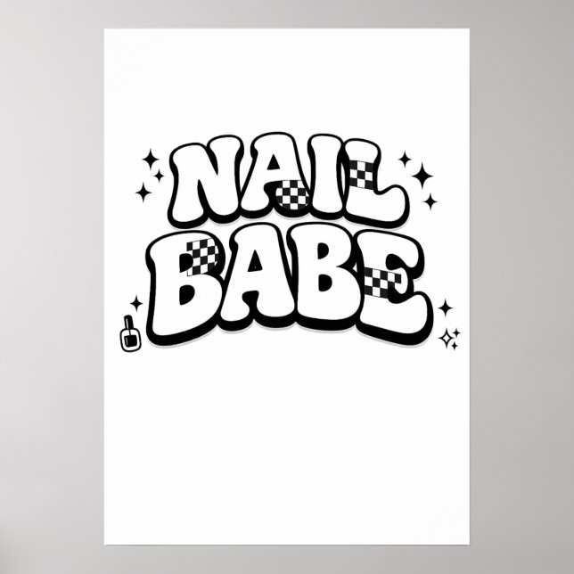 Nail Babe Printable Digital Download Poster (Front)